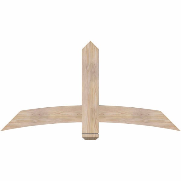 Ekena Millwork Bellingham Smooth Timber Gable Bracket, Douglas Fir, 60"W x 30"H x 5 1/2"D x 5 1/2"F, 12/12 Pitch GBW060X30X0606BEL00SDF - main